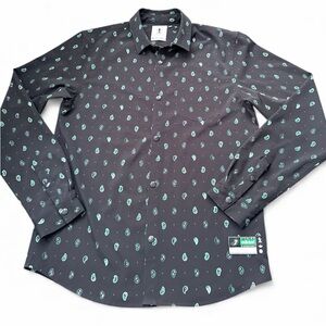 ADIDAS X OPENING CEREMONY Black Paisley Men’s Long sleeve Shirt SZ XL BRAND NEW